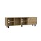 Tuhome Valdivia Tv Stand for TV's up 70 in. Four Open Shelves, Five Legs, Light Oak RLD6712 - alternate 3
